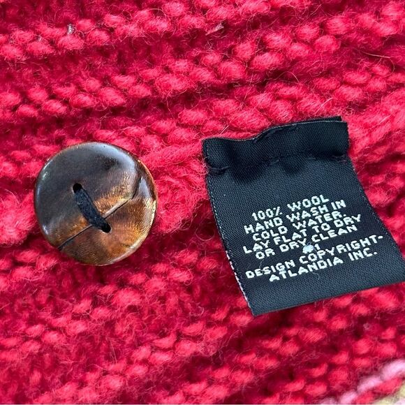 Newari Wool Cardi Sweater Sz S/M Multicolor Hippie Boho Nepal Iceland - Picture 8 of 8